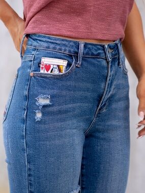 Judy Blue Distressed Boyfriend High-Rise Blue Women’s Jeans